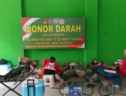 Tak Hanya Fokus Buat Jalan TMMD Juga Gelar Donor Darah