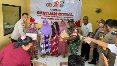 Bakti Sosial Polres Tangerang Selatan dalam Rangka Hari Bhayangkara, Berikan 50 Paket Sembako 