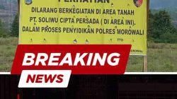 Masyarakat Pertanyakan Pemasangan Spanduk Pelarangan Berkegiatan, Berlogo Polri Pada Lahan yang Sengketa Perdata Tengah Berjalan