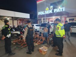 Polresta Pati menggalkan aksi gangster yang akan melakukan aksi tawuran