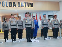 Polda Jawa Timur Ikuti Upacara Pemuliaan Nilai – nilai Luhur Tribrata Sambut Hari Bhayangkara ke -79