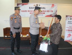 Polres Magetan Sambut Hari Bhayangkara ke -79 Berbagi Sembako di Wihara Vimalakirti Genilangit Poncol
