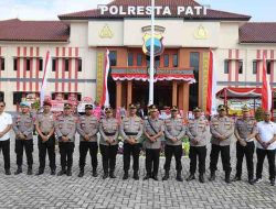 Polresta Pati Gelar Kenaikan Pangkat 134 Personel dan Purna Tugas Kasat Samapta dalam Upacara Khidmat