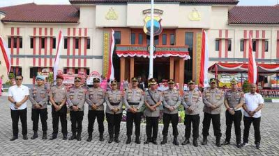 Polresta Pati Gelar Kenaikan Pangkat 134 Personel dan Purna Tugas Kasat Samapta dalam Upacara Khidmat