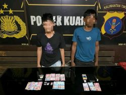Dua Pemuda Pengedar Sabu Ditangkap Polsek Kuaro, 6,2 Gram Barang Bukti Diamankan