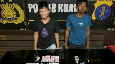 Dua Pemuda Pengedar Sabu Ditangkap Polsek Kuaro, 6,2 Gram Barang Bukti Diamankan