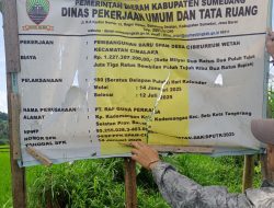(LMPK AP) Untuk NKRI Segera Laporkan Ke APH “Mangkraknya” Proyek Pembangunan Baru Spam Desa Cibeureum Wetan , Sumedang