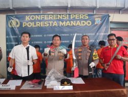Polresta Manado Ungkap Kasus Keributan Bermodus Tarkam, 6 Pemuda Diamankan Dengan Senjata Tajam