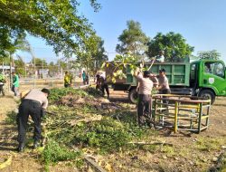 Sinergi Tiga Pilar, Polres Madiun Kota Kerja Bakti di Lokasi Dapur MBG Dukung Program Nasional