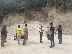 Polres Toba datangi lokasi galian C sesuai aduan masyarakat.