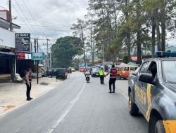 Sat Samapta Polres Toba Patroli dan Gatur Untuk Jaga Kelancaran Arus Lalu Lintas 