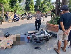 Kecelakaan Tragis Di Kota Madiun, Pemotor Diduga Terpeleset Pasir Lalu Dihantam Truk 