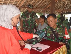 Peduli Kemanusiaan, Satgas TMMD Boyolali Gelar Donor Darah Bersama PMI