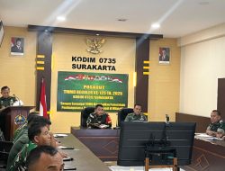 Jelang Berakhirnya TMMD Reguler Ke-125 Kodim 0735/Surakarta, Dansatgas Pimpin Rapat Terbatas