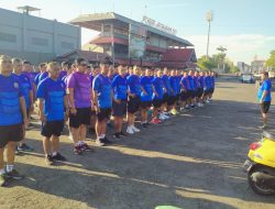 Jaga Kebugaran Prajurit, Kodim 0718/Pati Gelar Lari Aerobik di Lapangan Joyo Kusumo