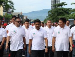 Kapolresta Manado Ikut Jalan Sehat Pencanangan HUT Ke-80 RI, Start Taman Berkat Finish Karangria