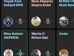 DPD dan DPC Akpersi Se Sumsel laksanakan Rapat Daring Persiapan Rakernas dan UKW Akbar