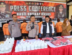 Operasi Tumpas Narkoba Semeru 2025, Polres Bondowoso Amankan 11 Tersangka Sita 10,93 Gram Sabu dan 241 Ribu Butir.
