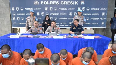 Operasi Tumpas Narkoba Semeru 2025 Polres Gresik Berhasil Ungkap 16 Kasus Amankan 20 Tersangka