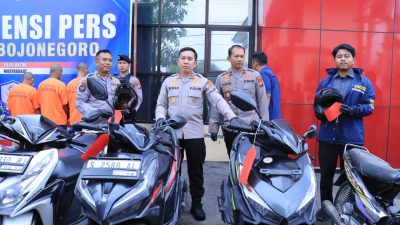 Polres Bojonegoro Berhasil Ungkap Sindikat Curanmor, Lima Tersangka Diamankan