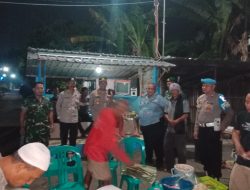 Polsek Wedarijaksa Gelar Patroli Bersama Forkopimcam dan Monitoring Satkamling