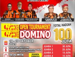Open Tournament Domino HUT Pemuda Pancasila ke-66: Total Hadiah Rp100 Juta