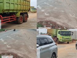Lalu Lalang Truk Pengangkut Tanah Proyek BSD Diduga Rusak dan Kotori Jalan