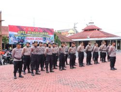 Polres Jepara Kerahkan Puluhan Personel untuk Pengamanan Aksi Jelang Sidang Paripurna Pemakzulan Bupati Pati