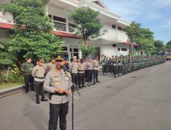 Apel Kesiapsiagaan Polresta Pati Sambut Sidang Paripurna Hak Angket DPRD