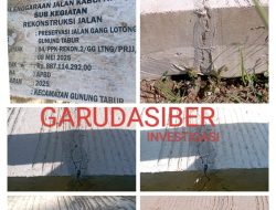 PARAH! Proyek jalan di Paribau Gunung Tabur Retak, akibat pekerjaan Abal Abal ,Warga Pertanyakan Kualitas Pekerjaan