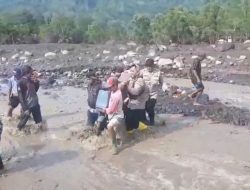 Polri Terus Evakuasi Warga dan Mengamankan Harta Benda di Candipuro: Bergerak Cepat Selamatkan Masyarakat