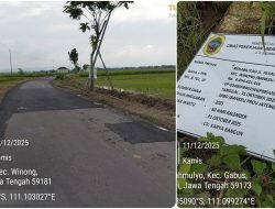Proyek Rehabilitasi Jalan Pekalongan Kropak di Pati Terhenti, Masyarakat Pertanyakan Penggunaan Dana 4 Miliar