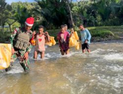 Merajut Kasih Natal Bersama Yonif 121/MK, Cuaca dan Medan ekstrem Tak Menghalangi Pengabdian di Tapal Batas RI–PNG.