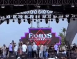 Kapolsek Sepatan Imbau Warga Empati Korban Bencana Sumatra, Sawer di Bawah Panggung