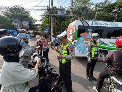 Satlantas Polresta Pati Sikat Knalpot Brong dan Pelanggar Penyebab Laka di Plaza Pragolo