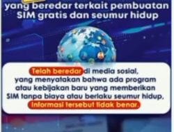 Kanit Regident : HOAX!!! Unggahan Akun Tik-Tok Tentang Vidio SIM Gratis di Satpas Colombo