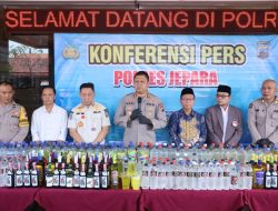 Ribuan Botol Miras Diamankan Polres Jepara dalam KRYD Jelang Ramadan
