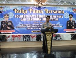 Bukber Bareng Insan Pers, Kapolresta Pati Perkuat Sinergi dan Santuni Anak Yatim