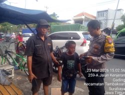 Dua Wartawan Telah Mendapati Bocil yang Sedang Tersesat Saat Turun dari Bus AKAS di Jalan Kenjeran Simpang Empat Surabaya