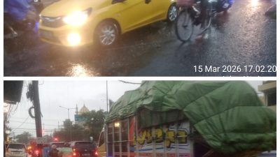 Hujan Lebat Guyur Surabaya Jelang Berbuka Puasa, Lalu Lintas di Sejumlah Ruas Jalan Merayap