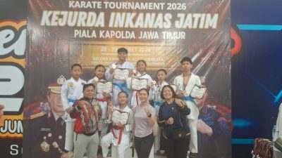 Kontingen Inkanas Polres Pasuruan Borong 6 Medali di Kejuaraan Karate Kapolda Jatim Cup 2026
