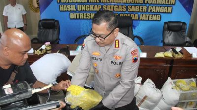 Polda Jateng Bongkar Pabrik Mie Berformalin di Boyolali, Produksi Hingga 1,5 Ton per Hari