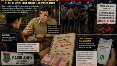 Terkuak Usai Pertemuan, Muncul Dugaan Pelepasan 4 Terduga Pelaku Judi Rp30 Juta di Pasir Ampo