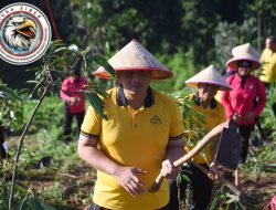 Gerakan Tanam Pohon, Polres Bondowoso Hijaukan Bukit Bintang