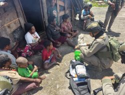 Satgas Damai Cartenz Laksanakan Patroli dan Layanan Kesehatan di Pengungsian Gigobak Sinak, Wujud Nyata Kepedulian kepada Warga