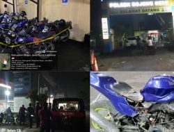 Beberapa Motor Thunder Di Duga Pelangsir BBM Subsidi Jenis Pertalite Di Amankan Ke Polsek Bojong Gede