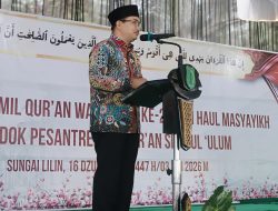 Wabup Muba Hadiri Haul dan Khataman Al-Qur’an di Sungai Lilin, 67 Santri Diwisuda