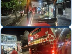 Bus Tayo Suroboyo Mogok di Trafic Light Simpang Empat Jalan Kenjeran