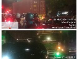Malam Takbir Idul Adha, TL Simpang Empat Jl Kenjeran Lumpuh! Arus Kendaraan Menuju Tol Suramadu Padat Merayap Hingga Mengular Panjang