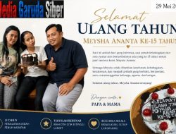 Selamat Ulang Tahun ke-15 untuk Meysha Ananta